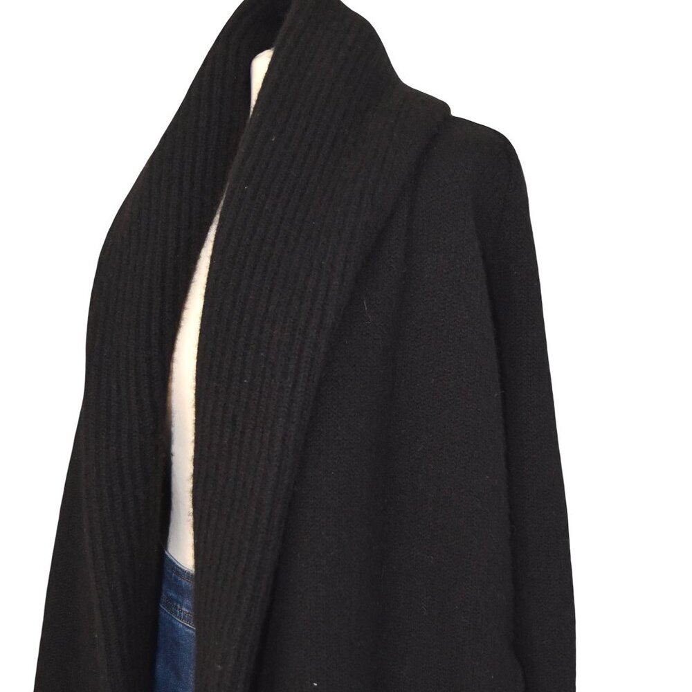 Vince Black Open Front Cardigan Small Wool Yak Blend Cozy Minimalist Luxury Knit - Picture 4 of 8